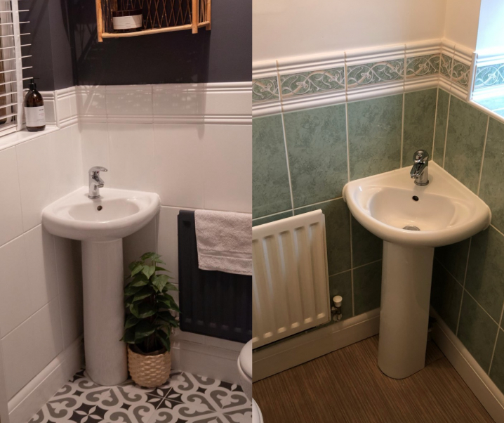 How to redo your downstairs toilet for under £100